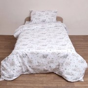 Σεντόνια Βρεφικά Γουλφ (Σετ 2τμχ) White Viopros Λίκνου 80x100cm 100% Βαμβάκι