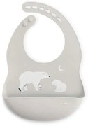 Σαλιάρα Σιλικόνης 4+ Μηνών Saro Eco Friendly Polar Γκρι 16625