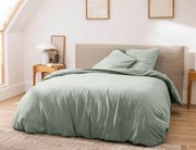 Σετ King Size Παπλωματοθήκη &amp; 2 Μαξιλαροθήκες Meline Douceur d'intérieur από βαμβάκι 60TC, με διαστάσεις 240x260cm - Sage