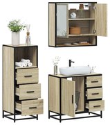 Σετ Επίπλων Μπάνιου 3 Τεμαχίων Sonoma Δρυς Επεξεργασμένο Ξύλο