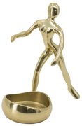 Artekko Figurine Διακοσμητική Θήκη για Μπουκάλι με Φιγούρα Μεταλλικό Χρυσό (10x18x21.5)cm Artekko 48449