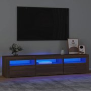 Έπιπλο Τηλεόρασης με LED Καφέ Δρυς 180x35x40 εκ. - Καφέ