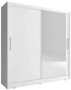 Lh-homefurniture Ντουλάπα Συρόμενη Maja 1 Χρώμα Λευκό  200x214x62cm 24113-MJ1w-200