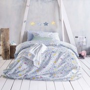 Κουβερλί Παιδικό Σετ 2τμχ Symbol Glow Blue Ρυθμός Single 160x240cm 100% Βαμβάκι