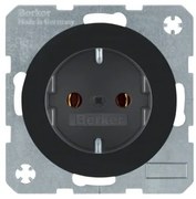 Πρίζα Σούκο Μαύρο R.1/R.3 Berker R.3 41432045 Hager-41432045-Μαύρο 41432045