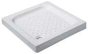Karag Porcelain Ντουζιέρα τετράγωνη πορσελάνης 80x80x9cm Λευκή