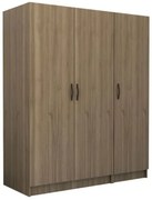 Ντουλάπα Τρίφυλλη Victoria 0260762 150x60x181cm Walnut Τρίφυλλη