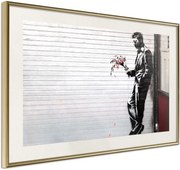 Αφίσα - Banksy: Waiting in Vain - 60x40 - Χρυσό - Με πασπαρτού