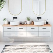 vidaXL Πάγκος Μπάνιου 220 x 50 x (2-6) εκ. από Ακατέργαστο Μασίφ Ξύλο