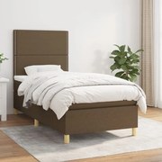 ΚΡΕΒΑΤΙ BOXSPRING ΜΕ ΣΤΡΩΜΑ ΣΚΟΥΡΟ ΚΑΦΕ 90X200 ΕΚ. ΥΦΑΣΜΑΤΙΝΟ 3142228