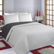 Κουβερλί Μονό (170x220) 2 Όψεων Silk Fashion Bones Grey-Anthracite
