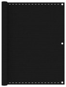 vidaXL Διαχωριστικό Βεράντας Μαύρο 120 x 400 εκ. από HDPE
