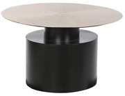 Βοηθητικό Τραπέζι DKD Home Decor 76 x 76 x 46 cm Μαύρο Χρυσό Σίδερο