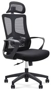 BF8600 Πολυθρόνα Γραφείου Διευθυντή, Mesh Μαύρο, Ύφασμα Μαύρο  68x68x124/134cm [-Μαύρο-] [-Ύφασμα Mesh-, -Ύφασμα-] ΕΟ619,1