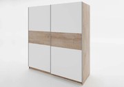 Ντουλάπα Συρόμενη, Modul 931, Σόνομα/Λευκό, 180x200x59, Genomax Genom1219921324