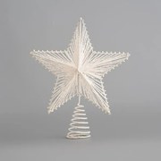 Eurolamp Κορυφή Δέντρου Αστέρι Με Σύρμα 30x25cm Λευκό 600-45465