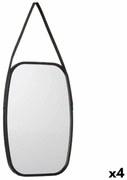 Τοίχο καθρέφτη 1273 Μαύρο 43 x 65 x 3 cm Ορθογώνιο (4 Μονάδες)