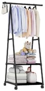 Τριγωνική κρεμάστρα ρούχων και παπουτσοθήκη 2 επιπέδων