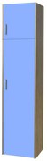 SARFURNITURE Μονόφυλλη ντουλάπα με πατάρι σιέλ SAR-111922