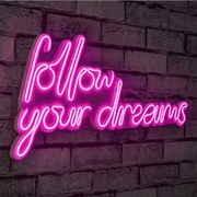 Διακοσμητικό Φωτιστικό Τοίχου Follow Your Dreams 395NGR1565 60x2x32cm Led 27,2W Pink Wallity