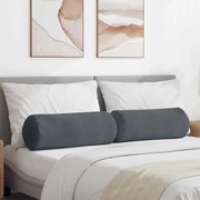 Μαξιλάρια Στήριγμα 2 pcs Σκούρο Γκρι Ø 25 x 70 cm