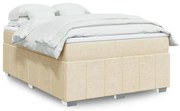 Κρεβάτι Boxspring με Στρώμα Κρεμ 160x200 εκ. Υφασμάτινο - Κρεμ