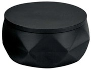 Βάζο Για Βαμβάκι Crackle Jar 8046 10,5x6,0cm Black Kleine Wolke Πολυρεσίνη