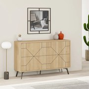 Μπουφές μελαμίνης Dune Megapap χρώμα φυσικό οξιάς 123x35x77,4εκ.-GP037-0008,2