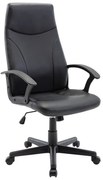 WOODWELL BF1250 Πολυθρόνα Γραφείου Διευθυντή, Pu Μαύρο 60x64x108/120cm ΕΟ527,1