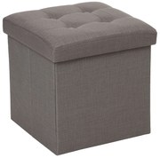 Σκαμπό Με Αποθηκευτικό Χώρο (38x38x38) A-S Lysandre Grey 121470B