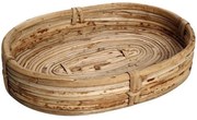 Ψωμιέρα Οβάλ L Kag142 30X20X8cm Natural Espiel Ξύλο