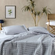 Ζεύγος Μαξιλαροθήκες Καπιτονέ (50x70) Kentia Vegas 2224 Grey