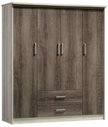 Ντουλάπα Ρούχων Olympus Castillo-Toro 159X57X183Cm 123-000023 Τετράφυλλη Μελαμίνη