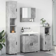vidaXL Σετ Επίπλων Μπάνιου 4 pcs Γκρι σκυροδέματος 61 x 35 x 64 εκ.