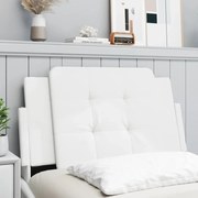 vidaXL Μαξιλάρι για Κεφαλάρι Λευκό 80 εκ. από Συνθετικό Δέρμα