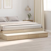 vidaXL Συρτάρια Κρεβατιού Σονομα Οξιά 200x36,5x16,5 εκ. Κατασκευασμένο από Ξύλο