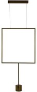 Φωτιστικό Οροφής VK/04401/GD/W 61,7x61,7cm Led 2898Lm 28W 3000K Gold VKLed