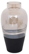 Βάζο 373-92-268 Amber Black-Clear 15x33cm Glass