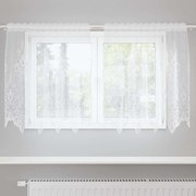 vidaXL Κουρτίνες με κουρτίνες Floral Λευκό 150 x 100 cm Πολυεστέρας