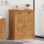 vidaXL Ντουλάπι Μπάνιου καφέ μελί 68 x 34 x 80 εκ Μασίφ ξύλο πεύκου