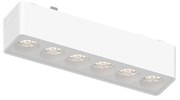 Φωτιστικό LED 6W 3000K για Ultra-Thin Μαγνητική Ράγα σε Λευκή Απόχρωση D:12,2cmx2,4cm Inlight T02801-WH