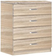 Συρταριέρα Killian με 4 συρτάρια sonoma 80x40x80εκ 80x40x80 εκ.