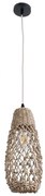 Φωτιστικό Οροφής Κρεμαστό Ecuador 02119 Boho 1xE27 IP20 15x35cm Beige GloboStar