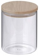 Δοχείο Αποθήκευσης Amelie 11955 Φ10x14cm 800ml Clear-Natural Kela Ξύλο,Γυαλί
