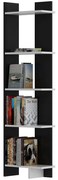 Βιβλιοθήκη Als 875ZNA3604 45x22x170cm Black-White