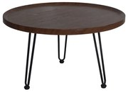 Τραπεζάκι Σαλονιού Matrix ΕΜ963,2 Φ76x45cm Walnut-Black