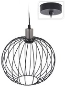 Μεταλλικό φωτιστικό οροφής με λαμπτήρα Ε27 και διαστάσεις 30x30x32cm - Μαύρο