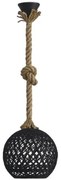 Κρεμαστό Φωτιστικό Οροφής SILK-01 Φ20 Μαύρο 1/L 31-1149 Heronia-31-1149-Μαύρο 31-1149