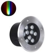 Χωνευτό Σποτ Φωτιστικό Δαπέδου LED 12W 12 IP65 RGBW Ίνοξ UNDERGROUND-TINA 90669 Globostar-90669-Inox 90669