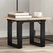 vidaXL Τραπεζάκι Σαλονιού Πλαίσιο Ο 50x50x35εκ Μασίφ Πεύκο/Ατσάλι